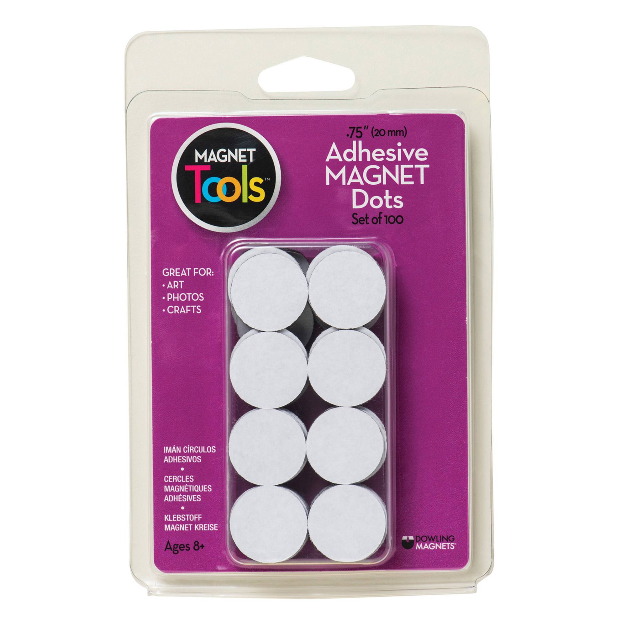 Dowling Magnets Adhesive Magnet Dots, 6 Packs of 100